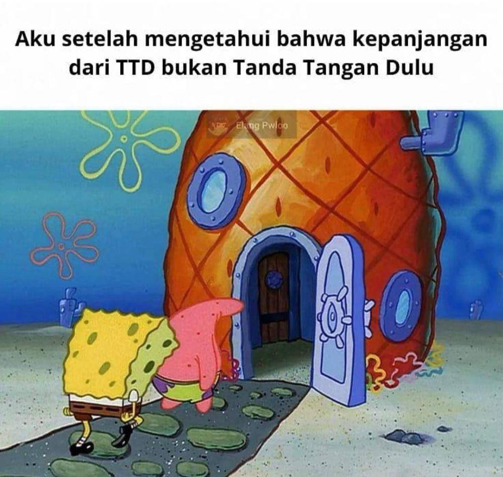 meme SpongeBob dan Patrick (instagram.com/lawakscience)