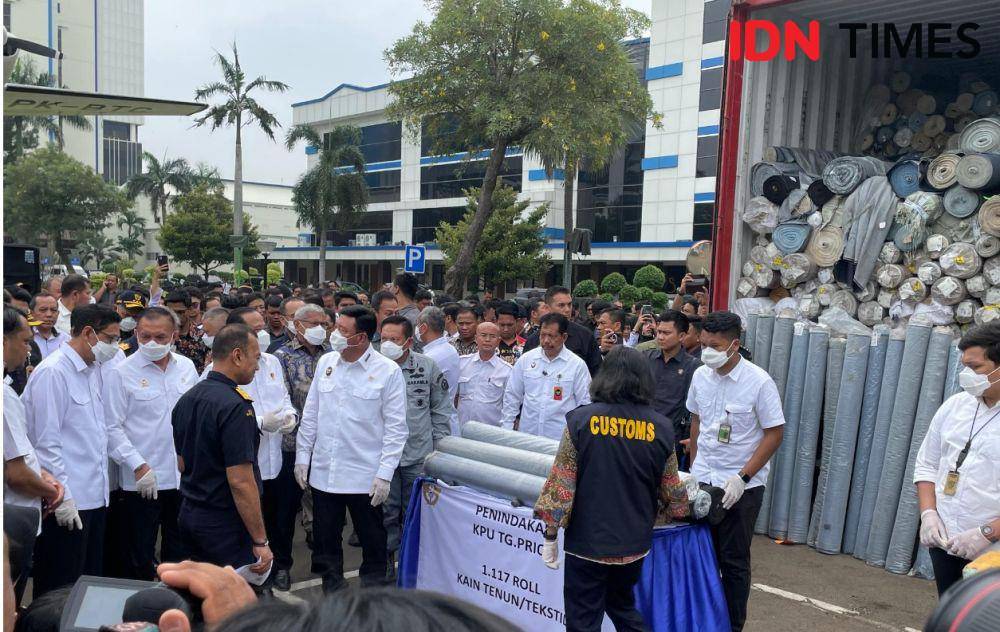 Penindakan Desk Pencegahan dan Pemberantasan Penyelundupan di Bidang Kepabeanan dan Cukai Dalam Mendukung Program Asta Cita Presiden Republik Indonesia. (IDN Times/Triyan).
