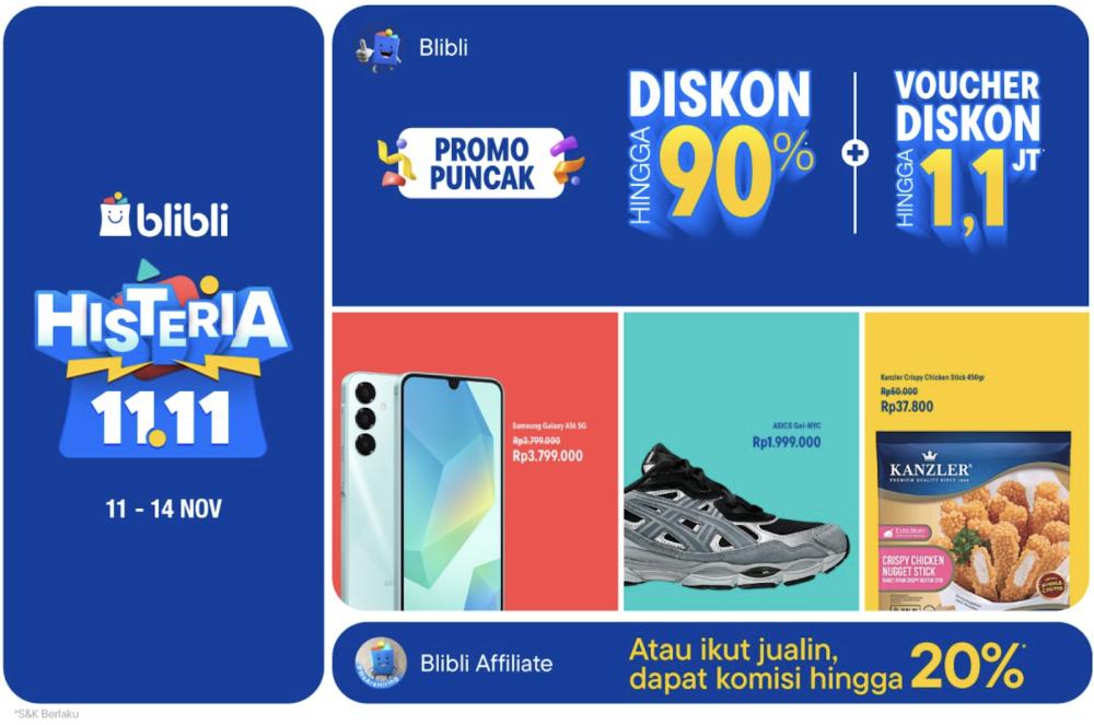 Awas Nyesel! Serbu Hari Terakhir Blibli Histeria 11.11