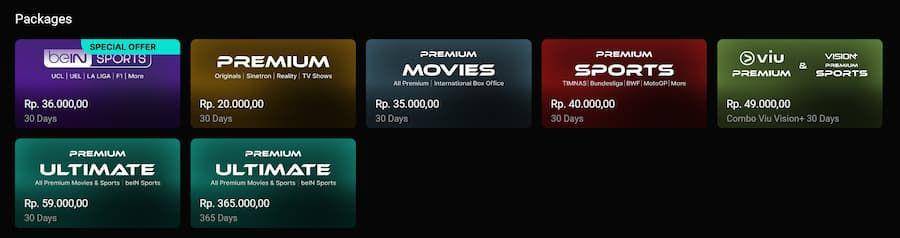 ilustrasi pilihan paket Vision+ (dok. Vision+)