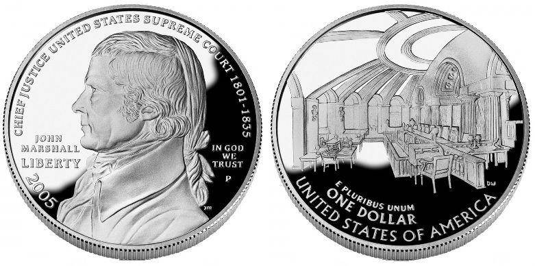 John Marshall dalam mata uang (commons.wikimedia.org/www.usmint.gov)