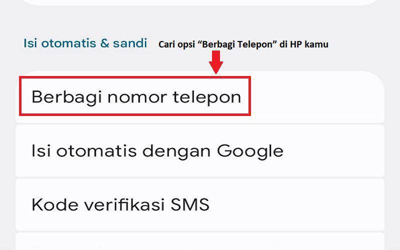 cara nonaktifkan fitur berbagi nomor HP di Google (dok. pribadi/Jubaedah Haryani)