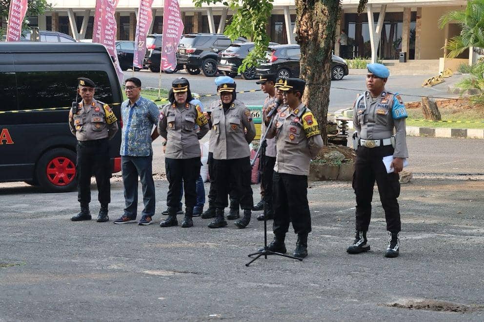 Sebanyak 496 personel polisi akan mengamankan final debat Pemilihan Wali Kota dan Wakil Wali Kota (Pilwakot) Semarang 2024 di Patra Hotel and Convention Semarang, Jumat (15/11/2024) malam. (dok. Polrestabes Semarang)