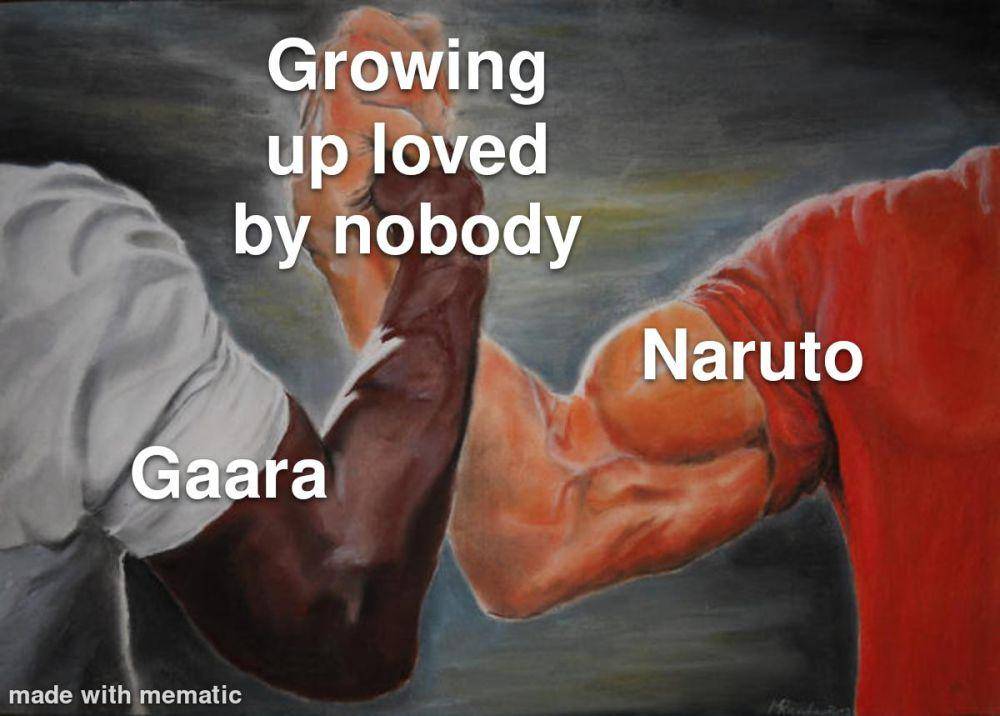 potret meme Gaara (reddit.com/user/TheFogIsComingNR3)