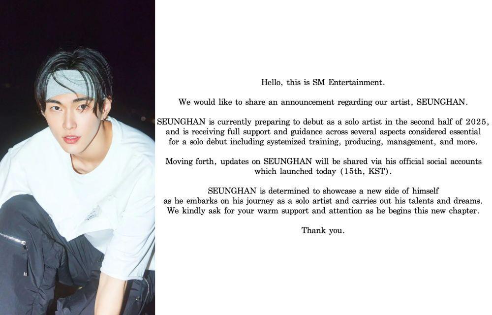 SM Umumkan Seunghan eks RIIZE Akan Debut Solo