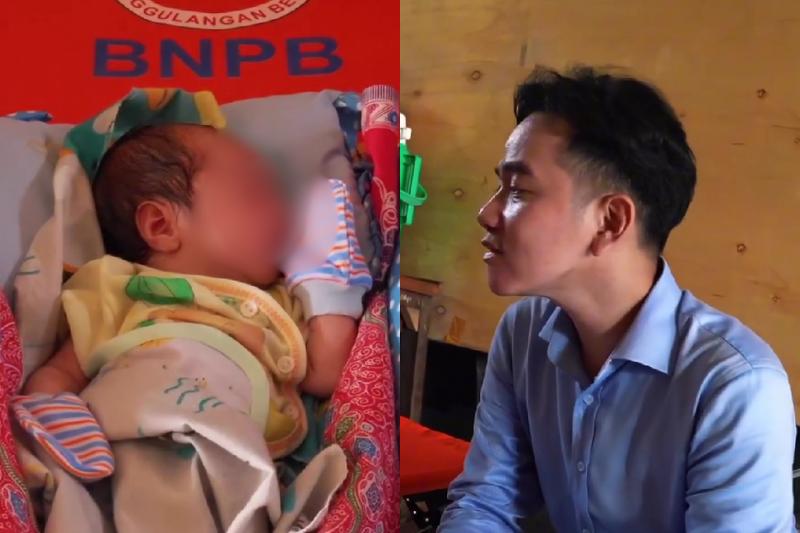 Wapres Jenguk Bayi Bernama Gibran, Lahir di Pengungsian Erupsi Lewotobi
