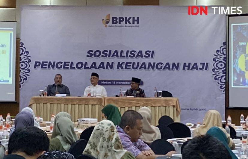 Badan Pengelola Keuangan Haji (BPKH) menggelar sosialisasi Pengelolaan Keuangan Haji di Medan (IDN Times/Indah Permata Sari)