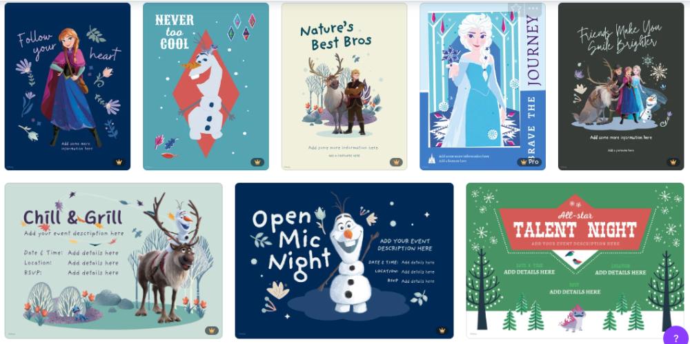 3 Koleksi Template Terbaru Tema Disney di Canva