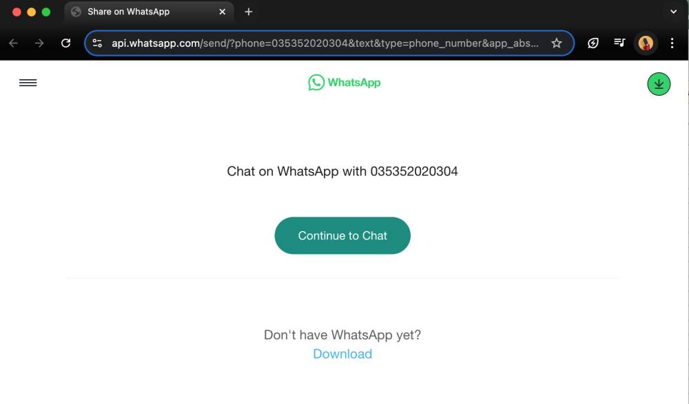 contoh data kontak customer yang akan kita hubungi melalui nomor WA dan mulai untuk melakukan chat (dok.pribadi/Reyvan Maulid)