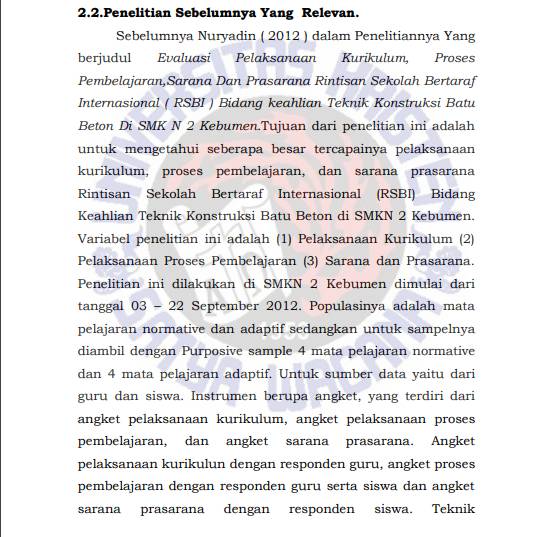 Contoh kajian pustaka. (Universitas Kristen Satya Wacana/Masyhoed)