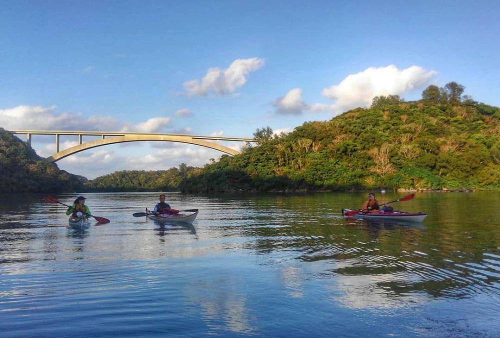 Potret menaiki kayak di Okinawa (instagram.com/padaloha_okinawa)