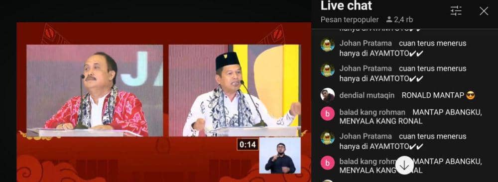 Komentar Debat Pilkada Jabar Kedua Diwarnai Promosi Judol