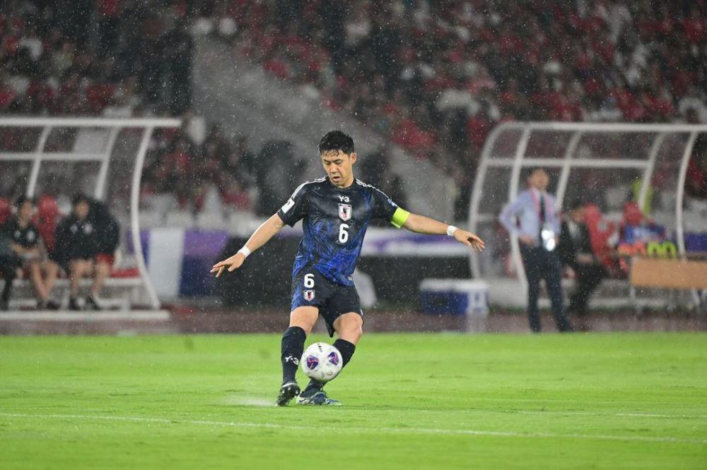 Wataru Endo saat membela Timnas Jepang melawan Timnas Indonesia. (instagram.com/endowataru)