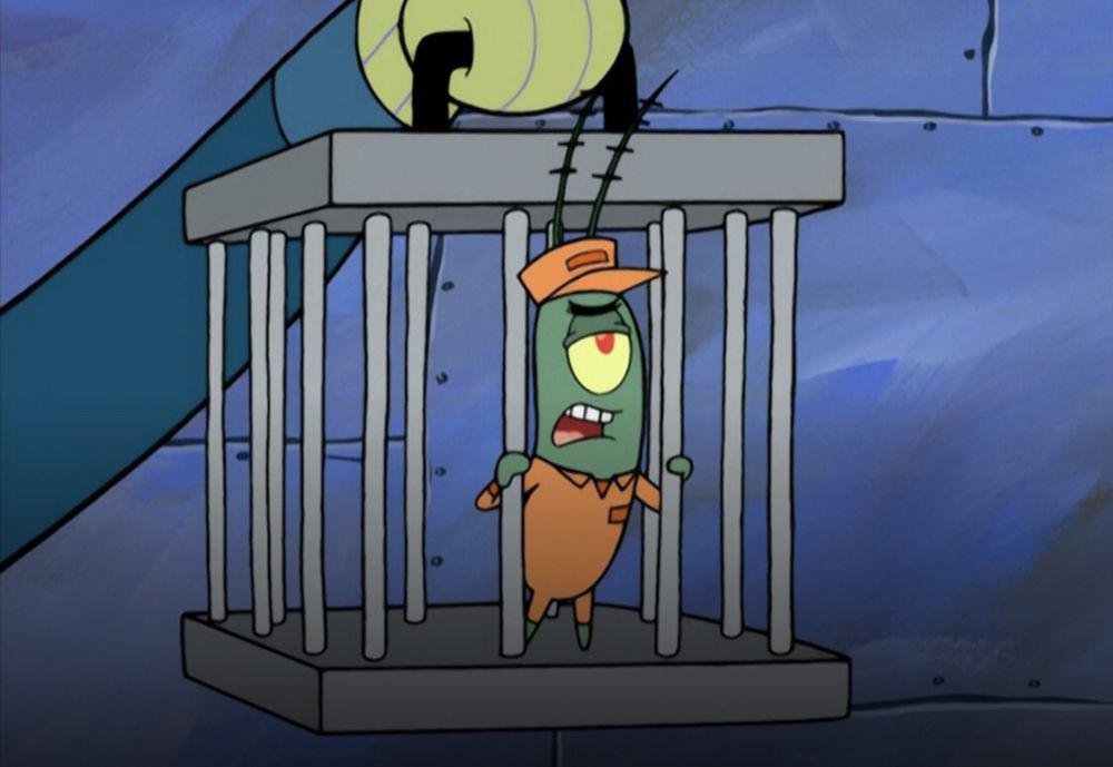 4 Momen Plankton Masuk Penjara dalam SpongeBob SquarePants