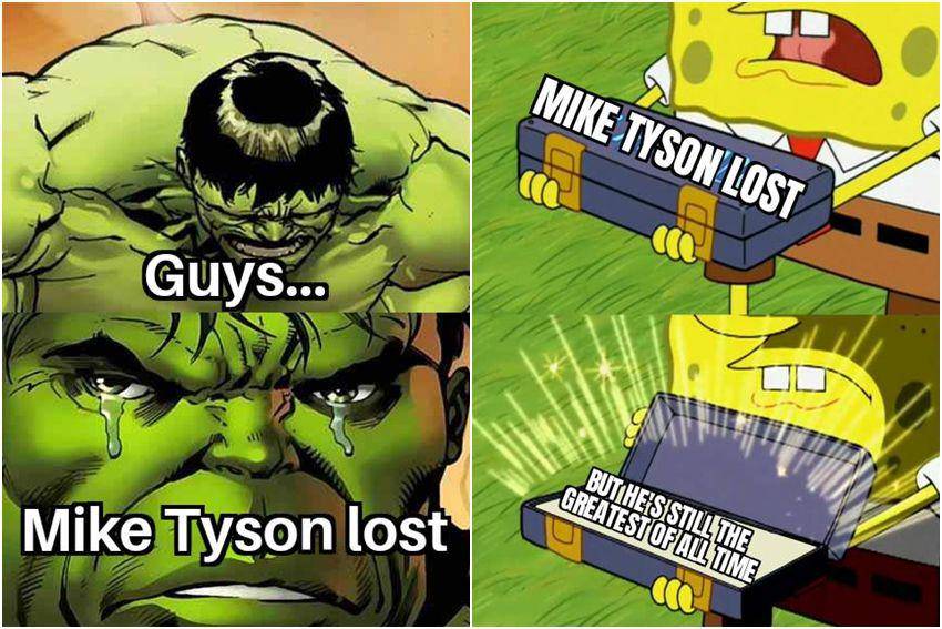 kolase potret meme Mike Tyson vs. Jake Paul (reddit.com/user/Lazy_raichu36 | reddit.com/user/LuraziusTwitch)