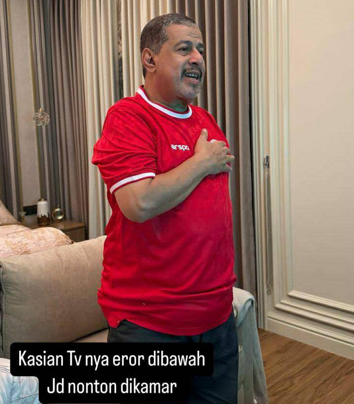 momen pak Muh nangis nonton laga Indonesia vs Jepang (instagram.com/yislamaljaidi)