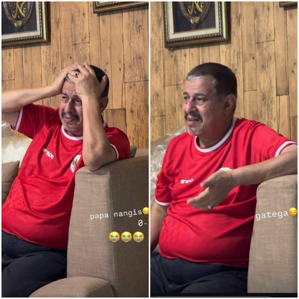 momen pak Muh nangis nonton laga Indonesia vs Jepang (instagram.com/dillaljaidi)