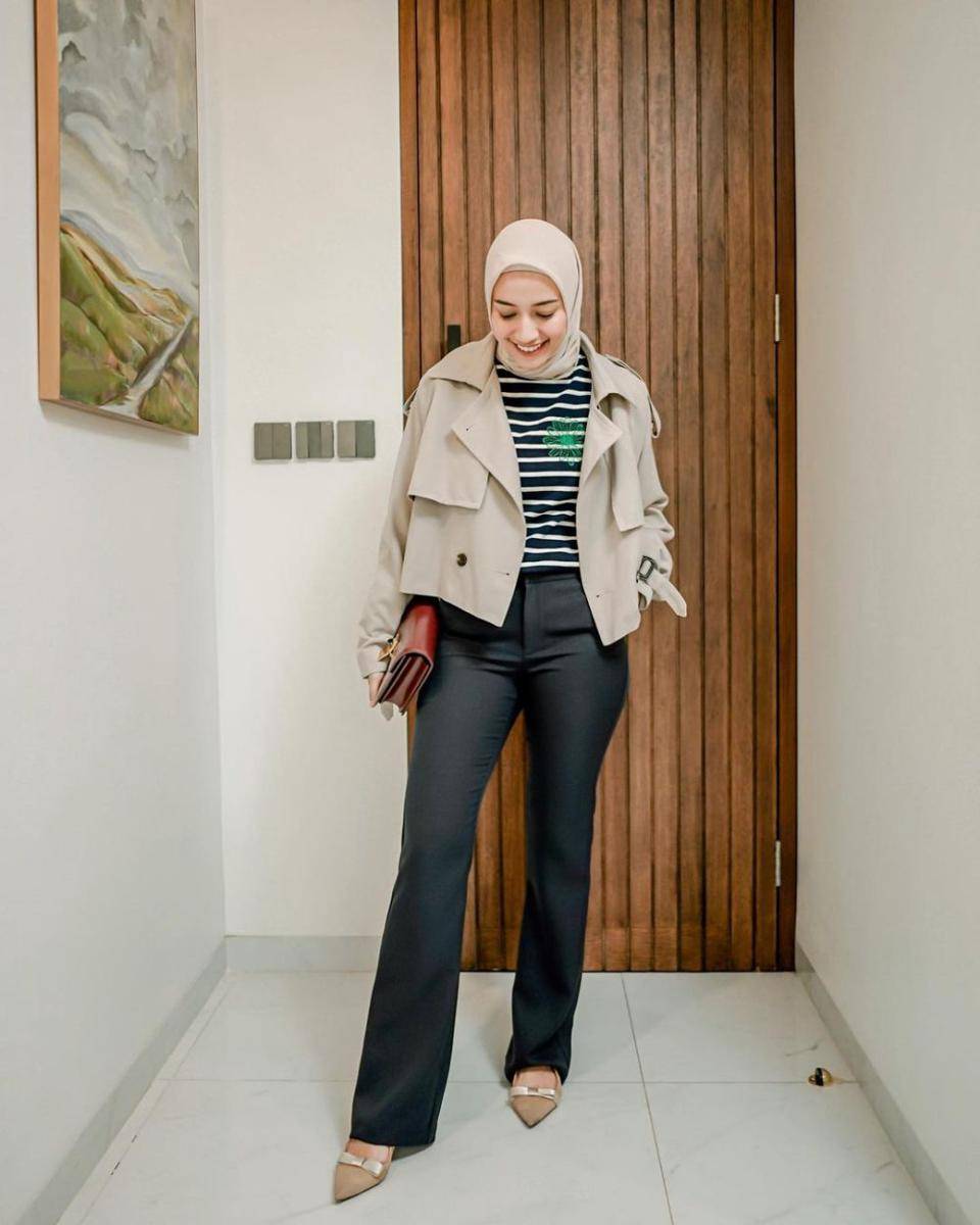 mix and match stripes outfit ala Mega Iskanti (instagram.com/megaiskanti)