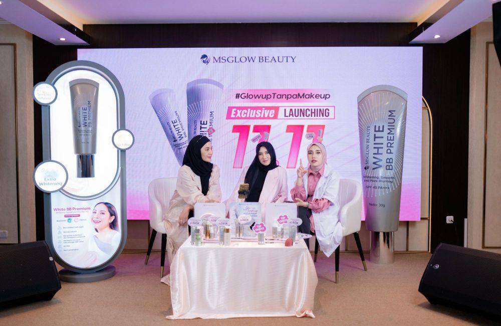 Potret peluncuran White BB Premium, produk unggulan terbaru dari MSGLOW Beauty. (dok. MSGLOW Beauty)