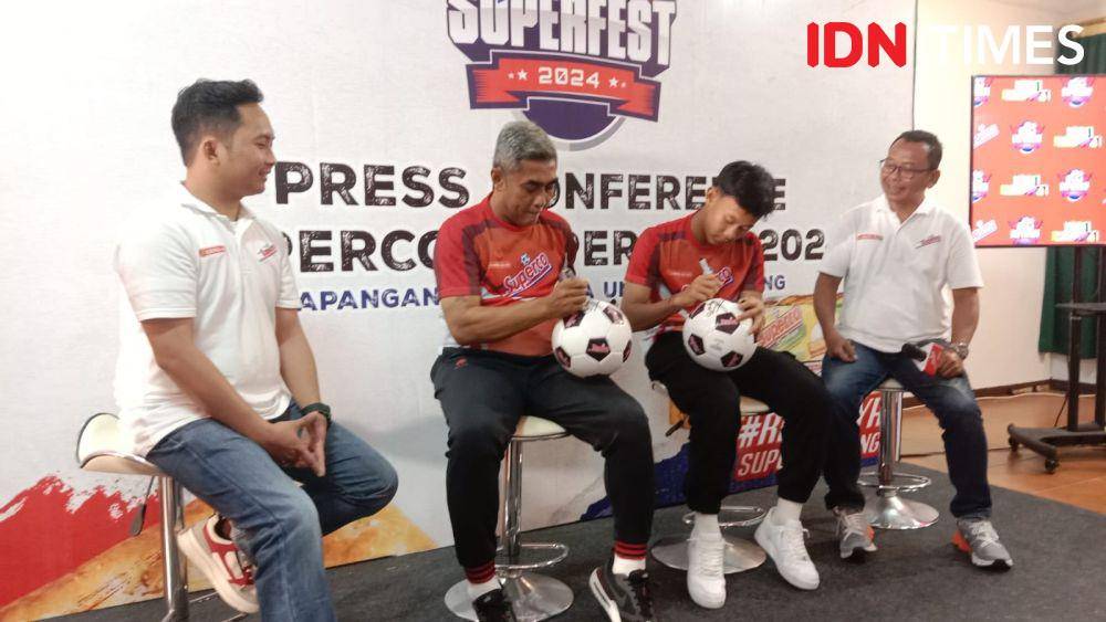 Zahaby Gholi, the best player di U-16 ASEAN Boys Championship hadir dalam event Superco Superfest bersama asisten pelatih U-16 Indriyanto Nugroho. (IDN Times/Fariz Fardianto)