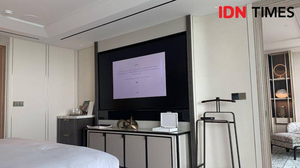 Potret kamar tipe Paiza Bay Suite di Marina Bay Sands, Singapura (IDN Times/Fasrinisyah Suryaningtyas)