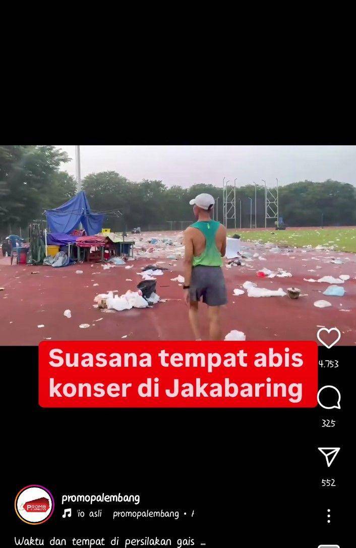 Viral video sampah berserakan di JSC Palembang (Tangkapan layar instagram @promopalembang)