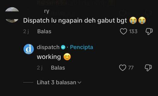 momen lucu Dispatch balasin komentar netizen Indonesia (tiktok.com/@dispatch_tiktok)