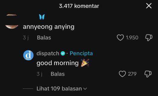 momen lucu Dispatch balasin komentar netizen Indonesia (tiktok.com/@dispatch_tiktok)
