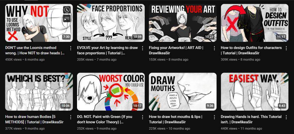 Tangkapan layar kanal YouTube Draw Like a Sir. (Dok. YouTube.com/@DrawlikeaSir)