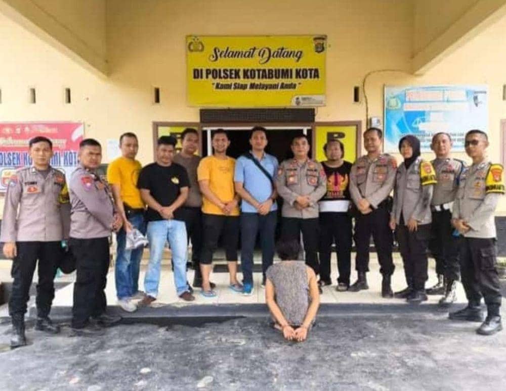 Sosok pelaku MT ditangkap petugas Satreskrim Polres Lampung Utara. (Dok. Polres Lampung Utara).