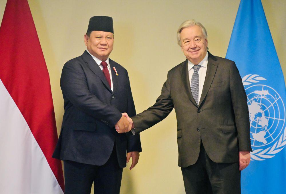 Prabowo Bahas Kemerdekaan Palestina Saat Bertemu Sekjen PBB di Brasil