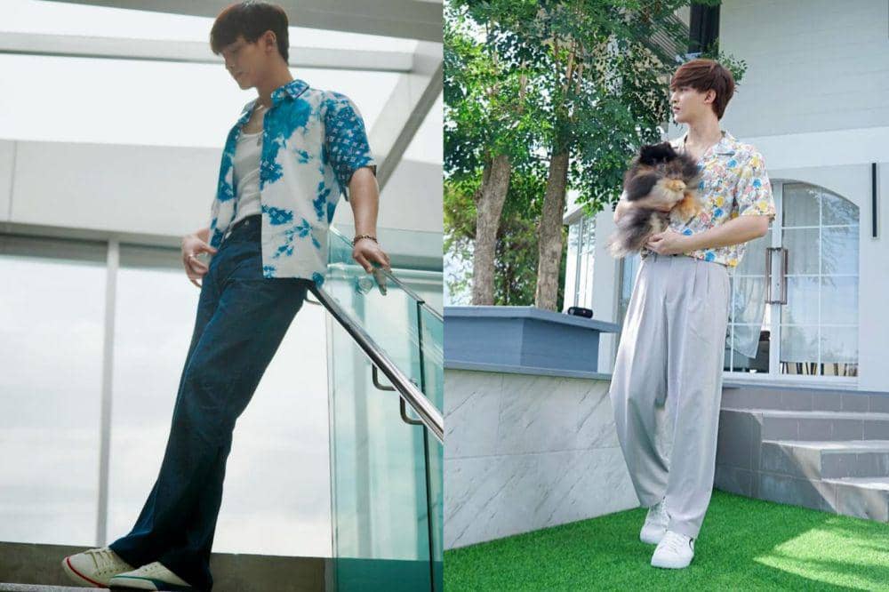 7 Outfit Kemeja Vintage Aktor Ohm Thitiwat, Lebih Kasual