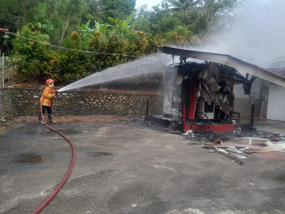 Pertashop di Tanah Datar Terbakar, Kerugian Rp400 Juta