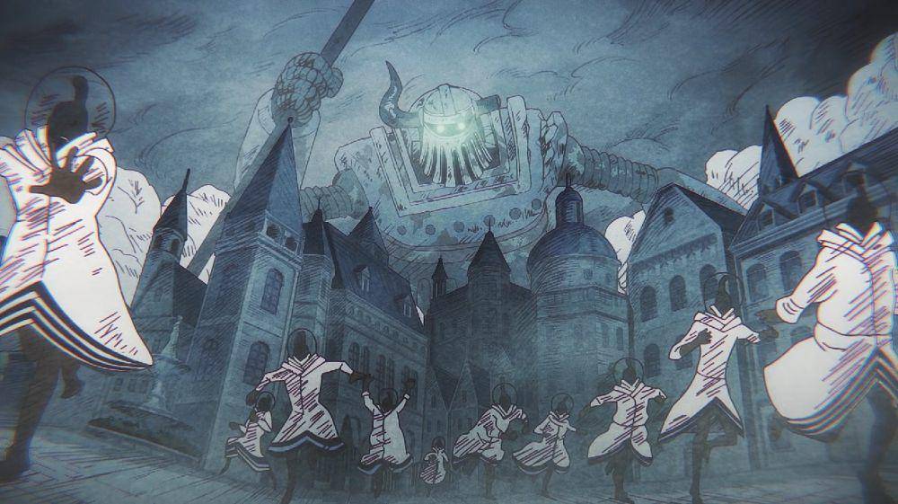 Emet menyerang Mary Geoise. (dok. Toei Animation/One Piece)