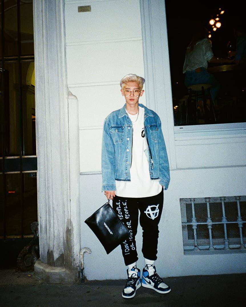 referensi street style ala Chanyeol EXO (instagram.com/real__pcy)