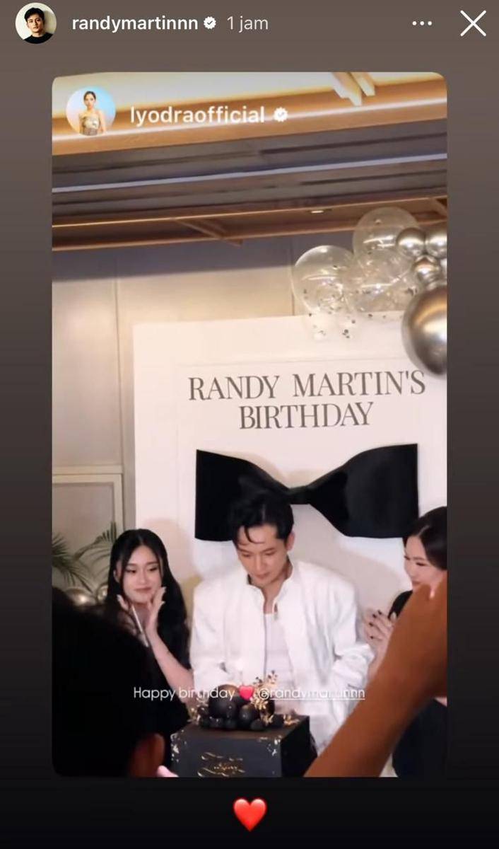 Lyodra Gintng di ulang tahun Randy Martin ke-26 (instagram.com/@randymartinnn)
