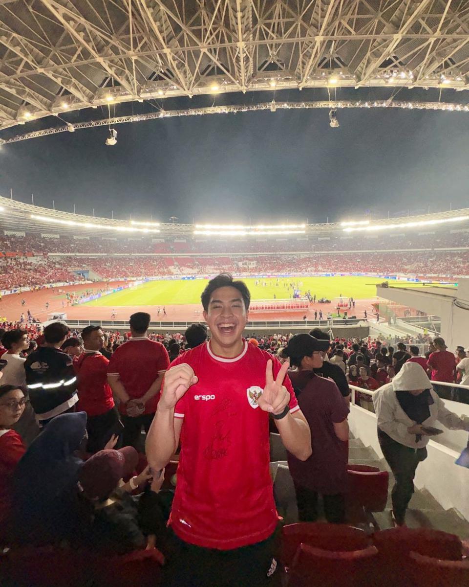 Jerome Polin nonton timnas (Instagram.com/jeromepolin)
