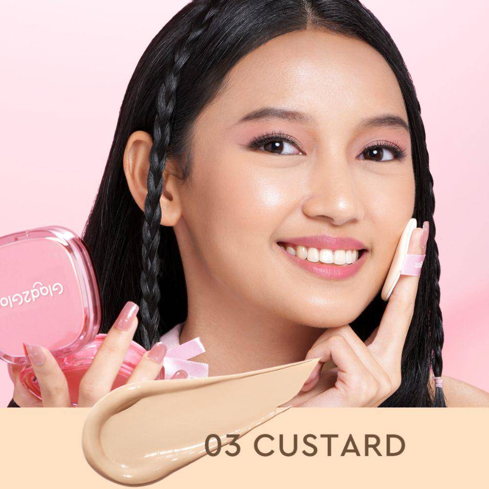 Glad2Glow Perfect Cover Cushion - Custard (shopee.co.id/Glad2Glow Official Store)