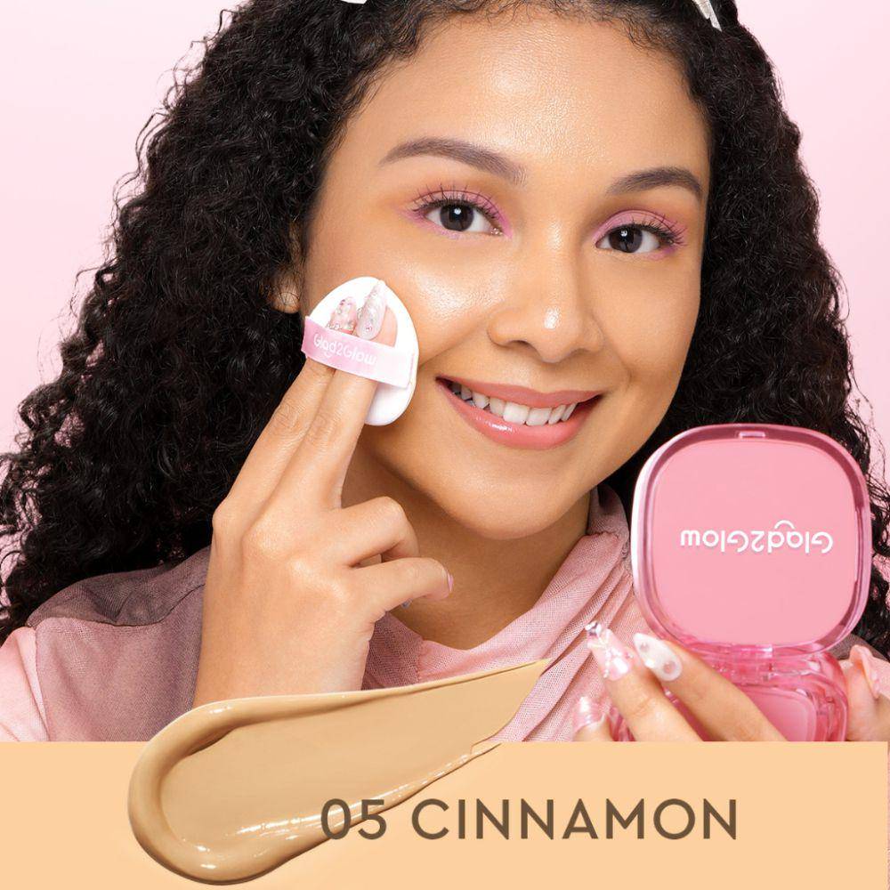 Glad2Glow Perfect Cover Cushion - Cinnamon (shopee.co.id/Glad2Glow Official Store)