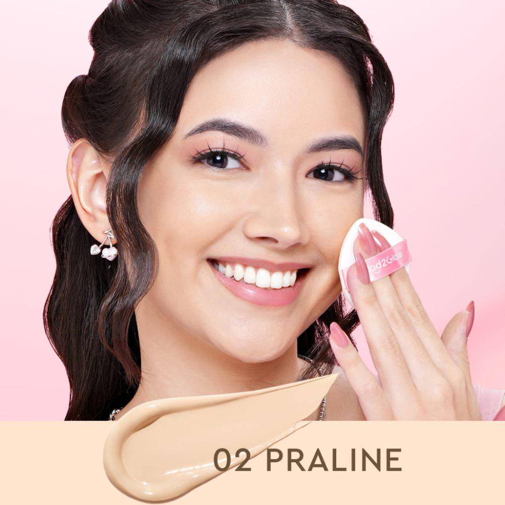Glad2Glow Perfect Cover Cushion - Praline (shopee.co.id/Glad2Glow Official Store)