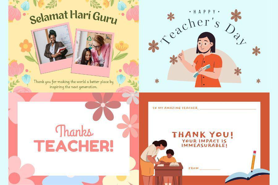 Kartu Ucapan Hari Guru untuk Anak SD, Desain Lebih Kreatif!