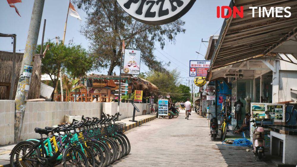 Potret sepeda di Gili Trawangan (IDN Times/Dhiya Awlia Azzahra)
