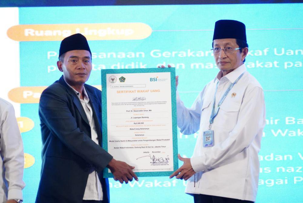 Menag Rilis Gerakan Wakaf Uang Kementerian Agama