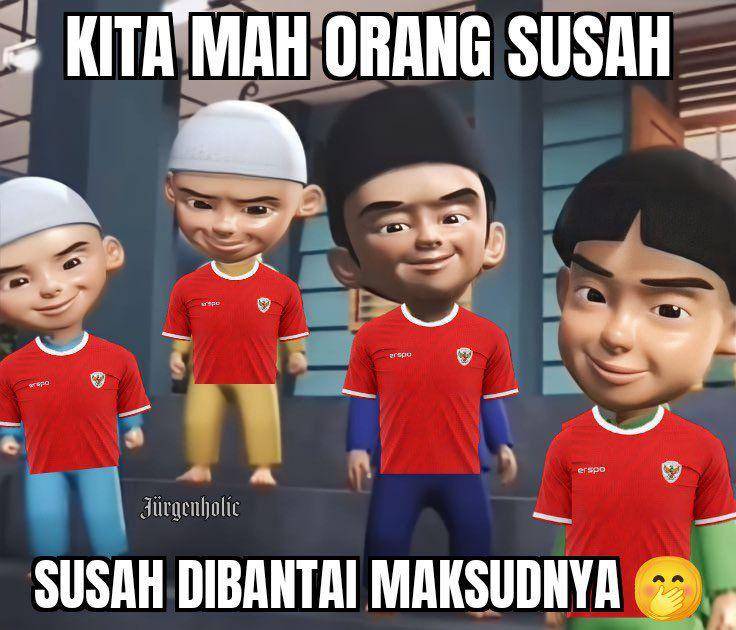 Meme Timnas menang atas Arab (x.com/@egabonavent)