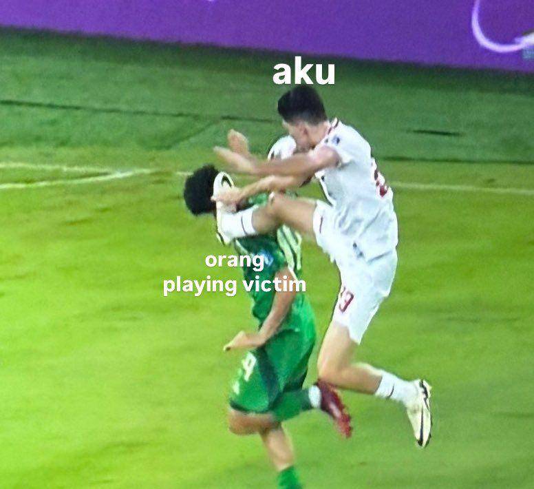 Meme Timnas menang atas Arab (x.com/@maichines)