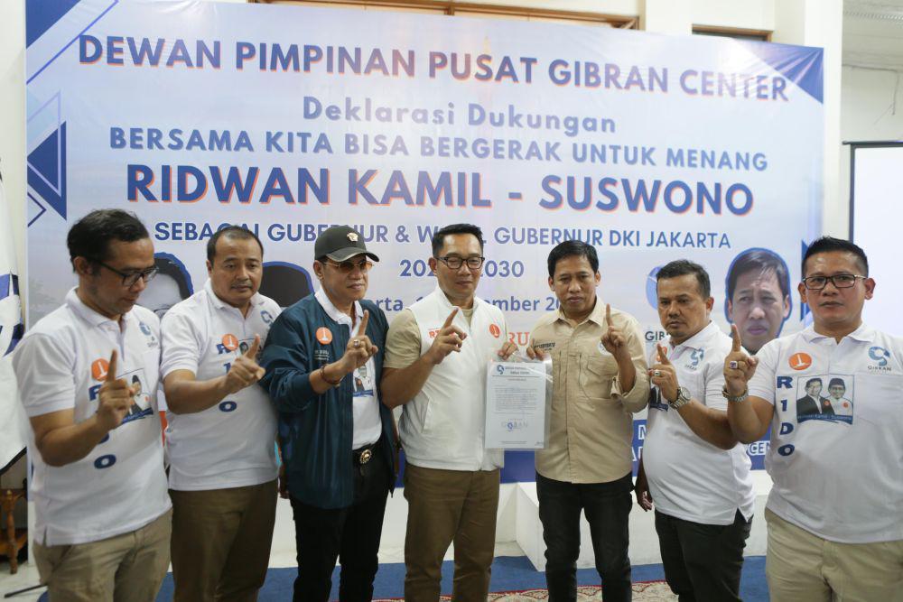 Gibran Center Deklarasi Dukung Ridwan Kamil-Suswono