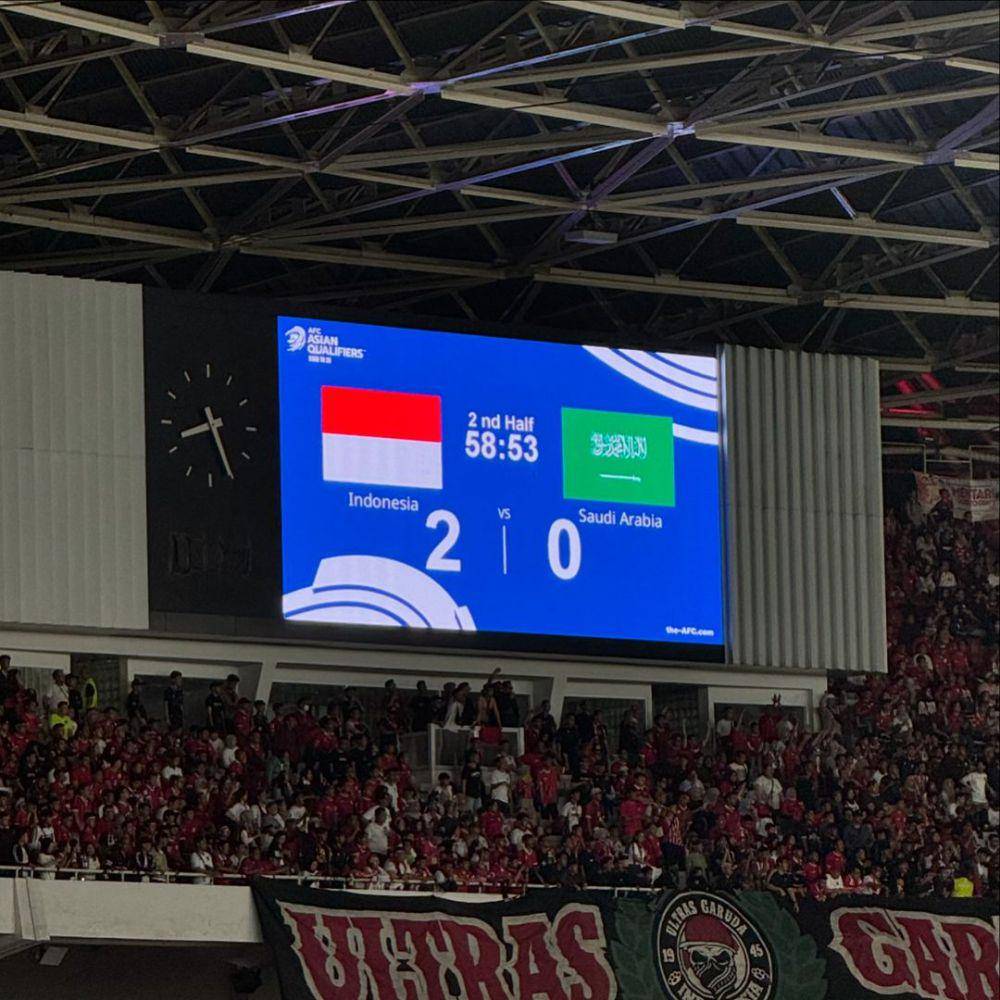 potret Nasya Marcella nonton timnas di GBK (instagram.com/nasyamarcella)