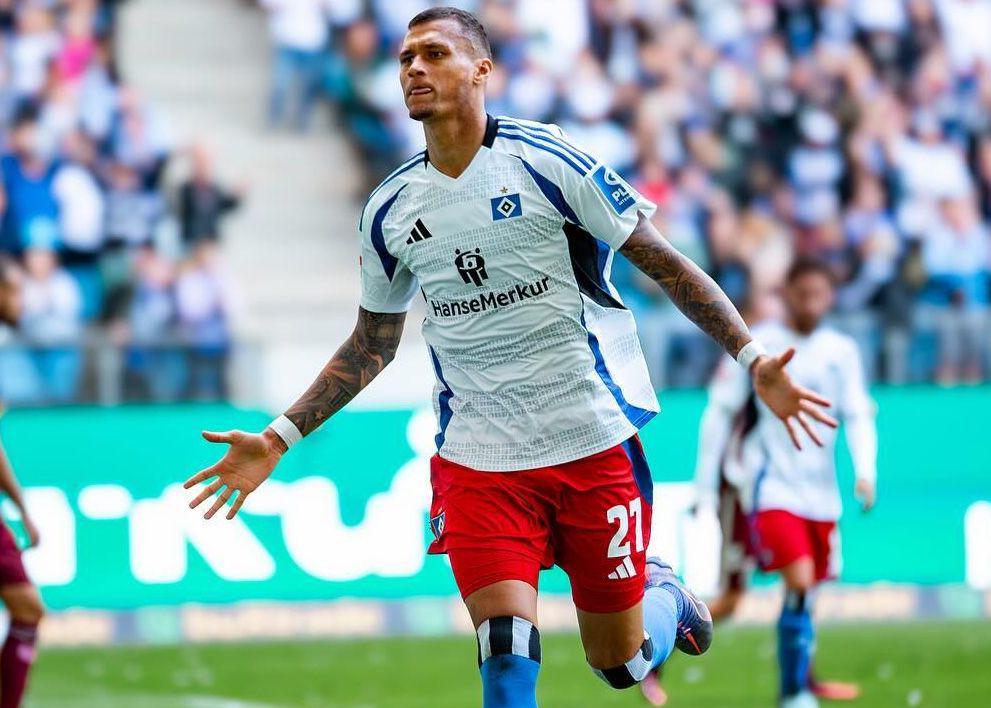 Davie Selke ketika membela Hamburger SV. (instagram.com/davieselke)