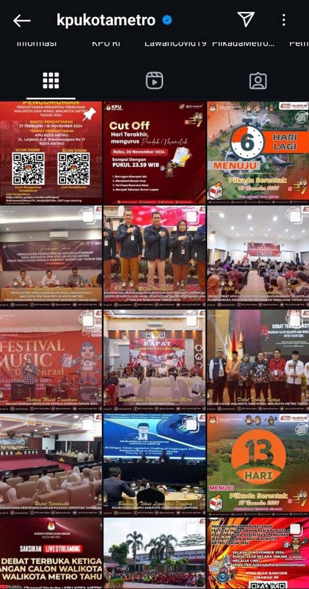 KPU Metro Hapus Postingan Pengumuman Pembatalan Pencalonan Wahdi- Qomaru