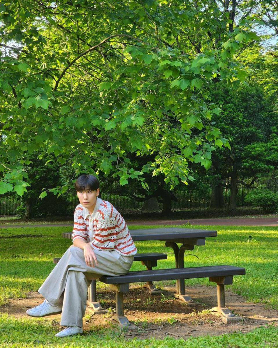 outfit knit wear ala Junior Panachai (instagram.com/junniorrs)